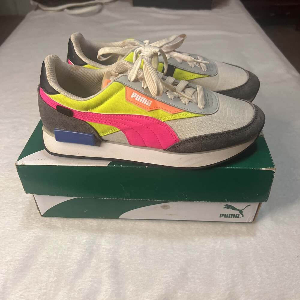 Womens PUMA Future Rider Play On Yellow Multi W